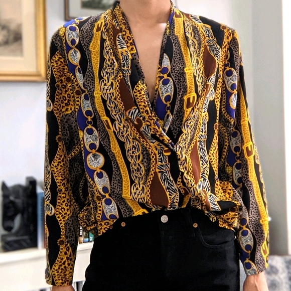 Vintage polyester blouse - Picture 1 of 3